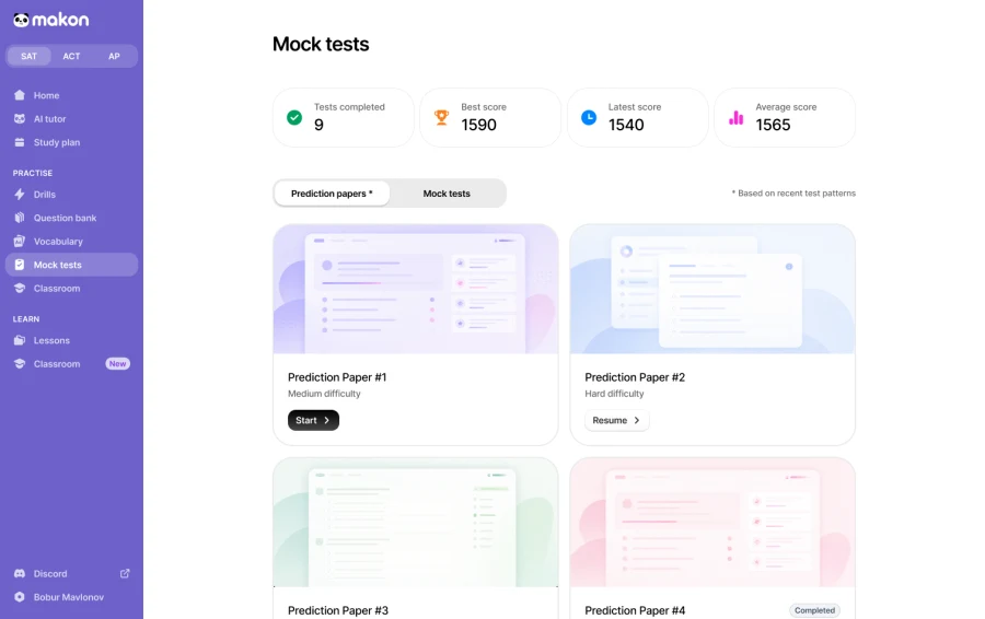 Mock tests